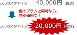 フルカスタマイズで42,000円