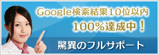 Google検索結果5位以内95%超達成中の驚異のフルサポートプラン